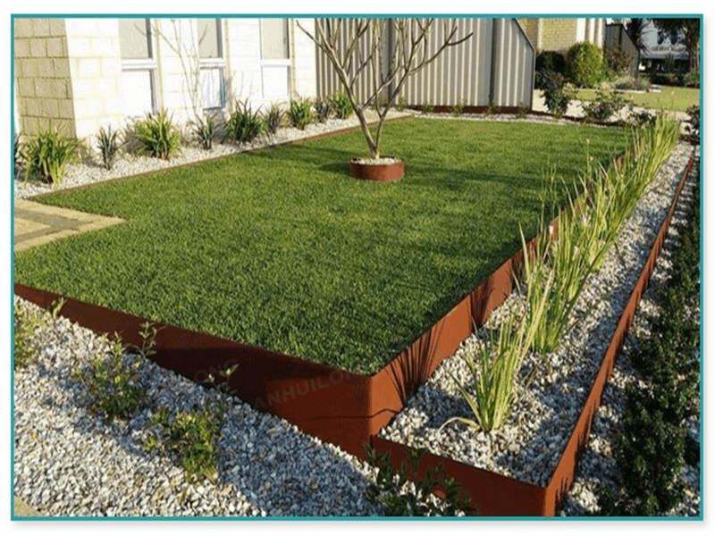 Modern corten steel edging For Garden Design